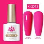 BORN PRETTY 10ml Gel Nail Polish Gel 130 Colors Semi Permanent Solid Nail Gel Varnish Soak Off UV Gel for Base Top Coat