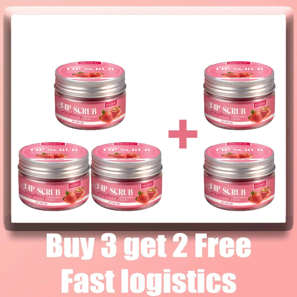 Strawberry Lip Scrub Exfoliating Preventing Drying Cracking Improve Dullness Remove Dead Skin Moisturizing Brightening Lip Care