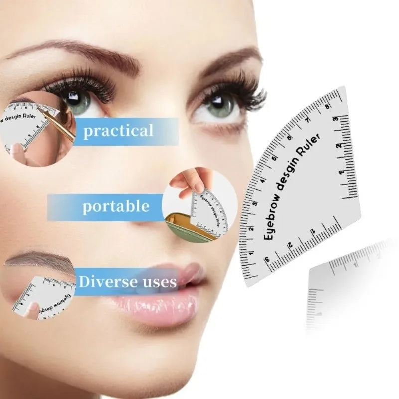 1Pcs Durable Brow Shaping Stencils Portable Drawing Eyebrow Desgin Ruler Instant Shaper Supplies Safe Material