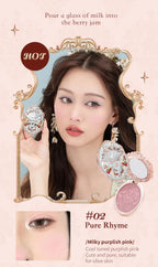 Flower Knows Strawberry Rococo Series Embossed Blush Fine Powder Makeup Smooth Long-Lasting Blusher Face Enhancing Makeup Color