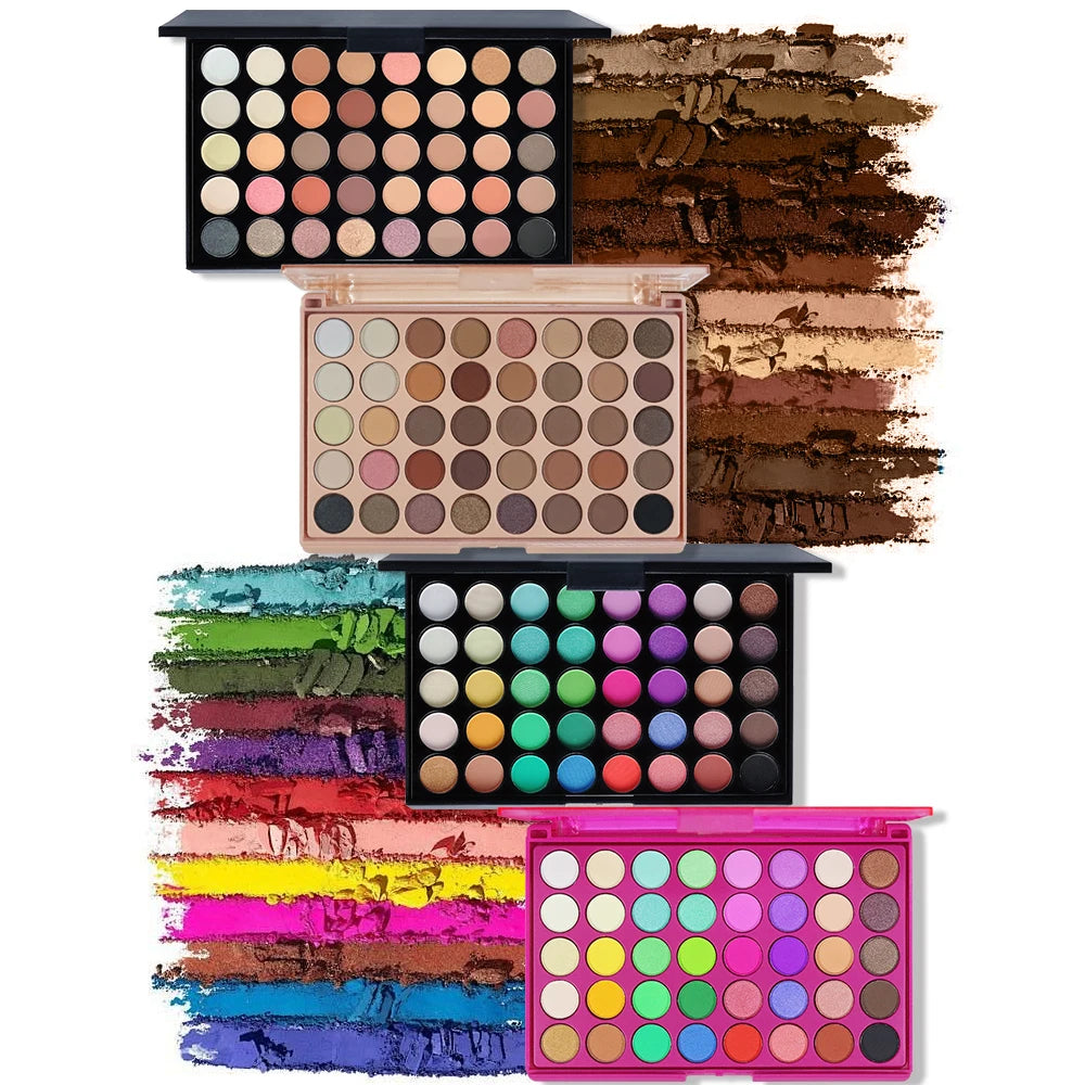 POPFEEL 40 Color Earth Tones &Rainbow Shades Eyeshadow Palette -Long-Lasting, Highly Pigmented, Smooth Matte and Shimmer Finish