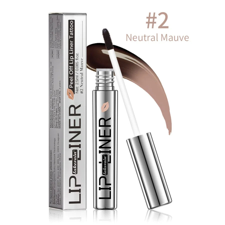 Matte Peel Off Lip Stain Long Lasting Lip Tint Stain Lip Liner Transfer Proof Lipstain Infused with Hyaluronic Acid & Vitamin E