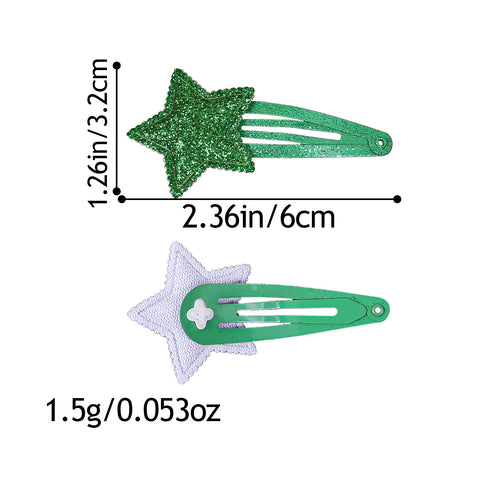 6/12PCS Cartoon Christmas Hair Clips Girls Party Star Hair Barrettes Clips Christmas Hair Clip Children Kids Hair Accessories