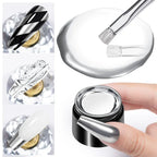 8ml Metallic Painting Gel Nail Polish Chrome Silver Mirror Effect Super Bright Drawing Line French Nail Art Gel Varnish DIY Nail
