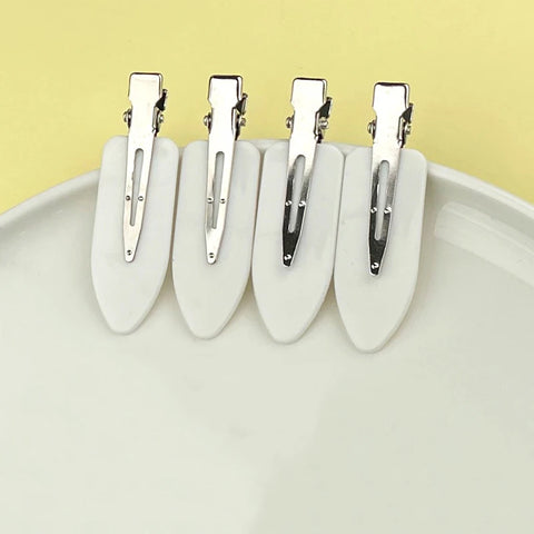 2/4pcs Simple Sakura Pink Seamless Hair Clip Women Acetate Sheet No Bend Bangs Clip Duckbill Clip Hairpins Hair Styling Tool