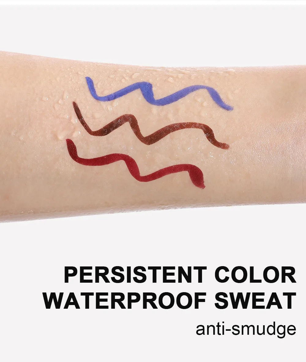 Colorful Eyeliner Stamp Triangle Dual-ended Liquid Eyeliner Waterproof Sweat-proof Quick Dry Eyeliner Makeup Seal Tool Cosmetics