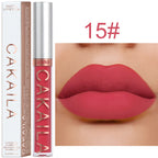 CAKAILA Waterproof Liquid Lipstick Set - Nude, Matte Red | 24-Hour Long-Lasting Lip Gloss | Suitable For All Skin Types