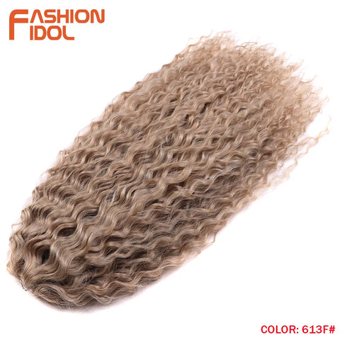 Ariel Hair Synthetic Twist Crochet Curly Hair 24 Inch Water Wave Braid Hair Ombre Blonde Brown Deep Wave Braiding Hair Extension