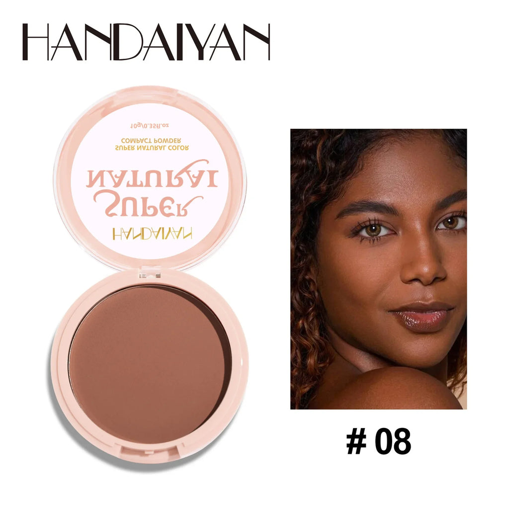 8 Colors Matte Face Pressed Powder 24 Hours Oil Control Natural Foundation Brightening Full Coverage Setting Powder Face Makeup