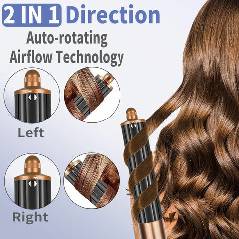 6-in-1 Hot Air Styler&Hair Dryer Brush Multi-Hair Styler Set with Auto-Wrap Curler Hair Styling Tools Gift for Women / Lovely