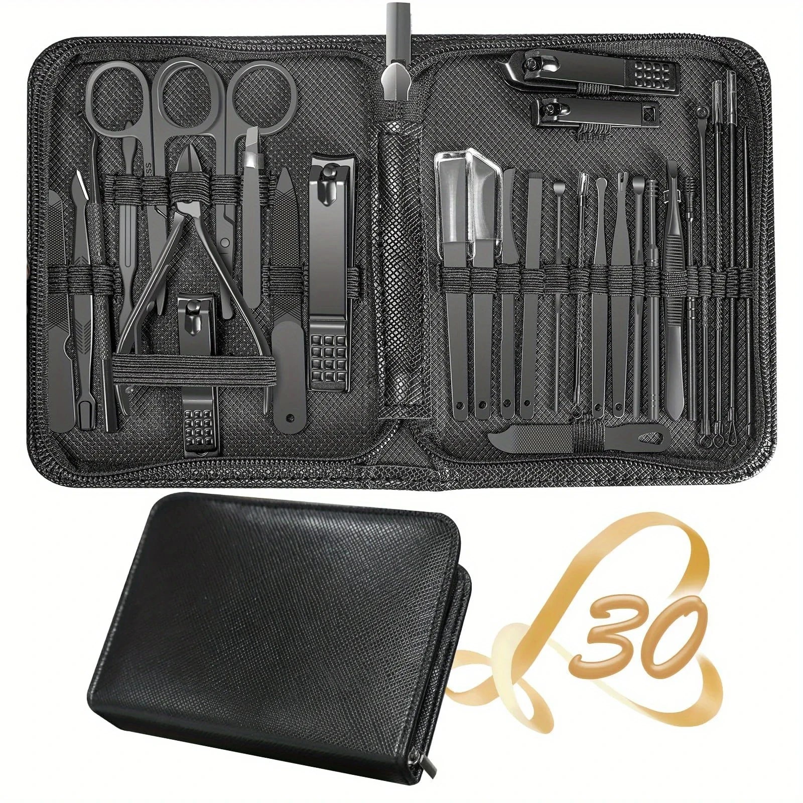New Manicure Set 30 in 1 Nail Clippers Set Nail Manicure Kit for Women RedFlow Toenail Clippers,Pedicure Kit Pedicure Tools