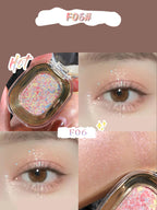 Rose Brown Monochrome Eyeshadow Palette 9 Colors Matte Grey Glitter Shadow Contouring Powder Pigment Eye Primer Beauty Makeup