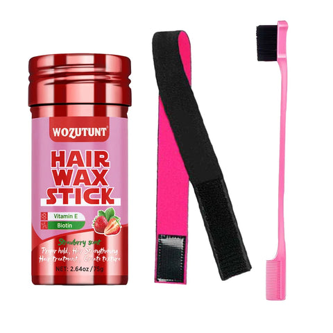 Strawberry Flavor Hair Wax Stick Vitamin E Smooth Dry Frizz Broken Hair Proper Hold Create Texture Styling Pomade for Women