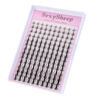 DIY eyelash extension set natural eyelash group set D curl single false eyelash group with bond and seal ,remover,tweezer
