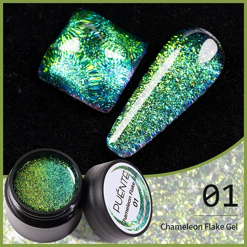 PUETNE 7.5ML Amber Moonlight Cat Magnetic Gel Nail Polish Winter Nails Jelly Glass Cat Eye Soak Off UV Semi-Permanent Varnish