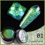 PUETNE 7.5ML Amber Moonlight Cat Magnetic Gel Nail Polish Winter Nails Jelly Glass Cat Eye Soak Off UV Semi-Permanent Varnish