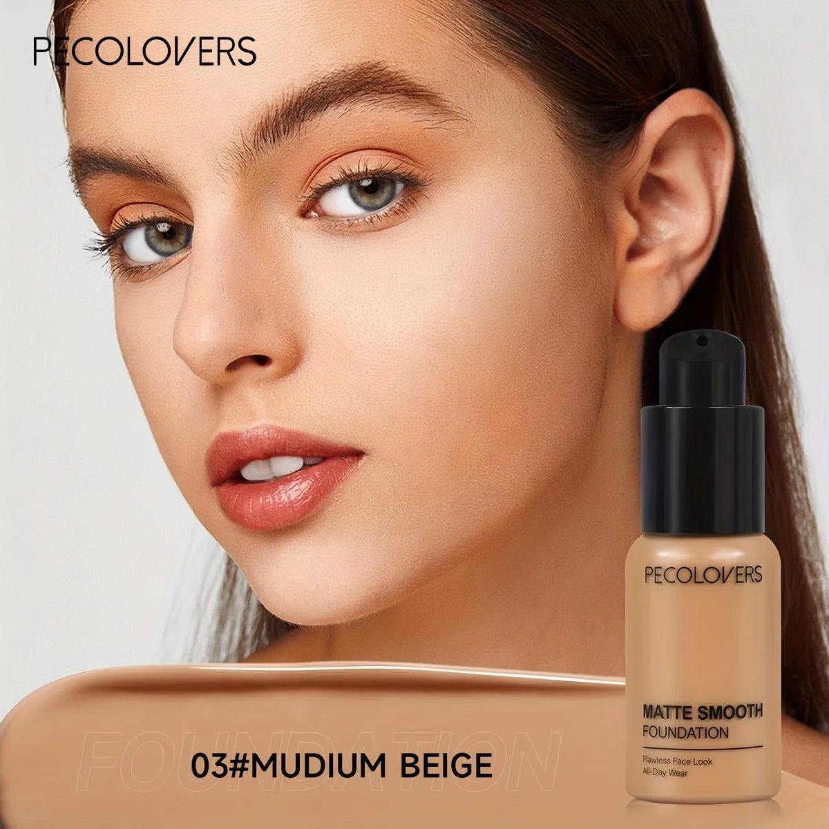 Matte Smooth Foundation Liquid -Multi-Tone Nature Effect, Enhanced Coverage with Use, Universal Skin Compatibility, All-Day Wear