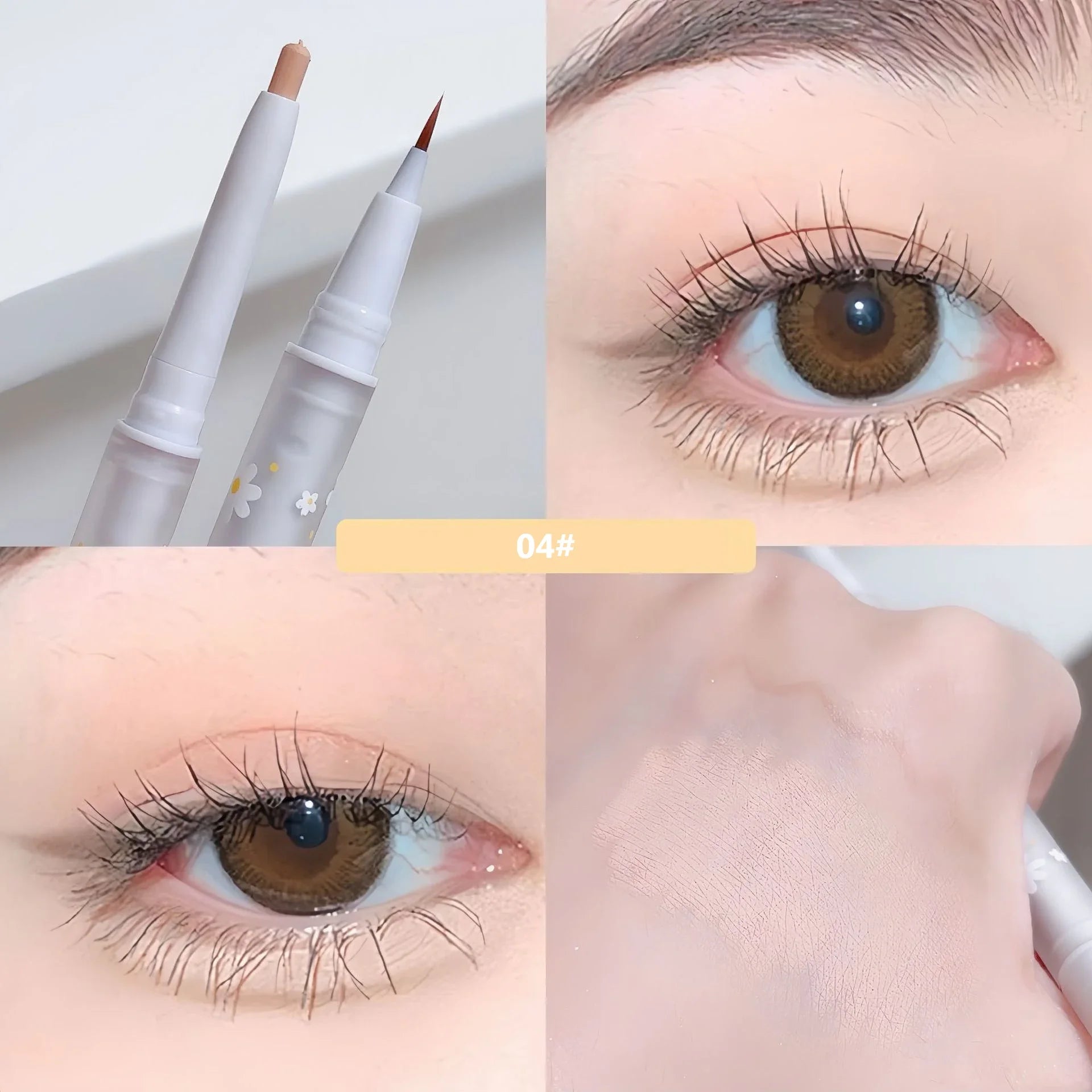 Double Head Lying Silkworm Eyeliner Liquid Down To Shadow Pencil Eye Highlighting Eyeshadow Stick Natural Big Eye Makeup Gel Pen