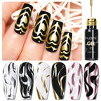 5ml Golden Silvery Metallic Painting Liner Gel Polish Chrome Mirror Effect Semi-Permanent Varnish For Stunning French Nail Art