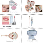 Flower Knows Swan Ballet Collection 6 Color Palette Embossed Blush Shine Lipstick Fairy Tale Ballet Makeup Gift Set