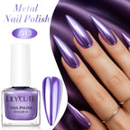 LILYCUTE 7ml  Mirror Metallic Nail Polish No Need of UV LED Lamp Nail Supplies Vernis Red Purple Mirror Effect for Nails