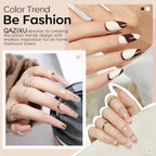 6Pcs Gel Nail Polish Set Milk Tea Popular Color UV LED Nail Gel for Nail Art Easy Apply & Soak Off DIY Home Manicure Salon Use
