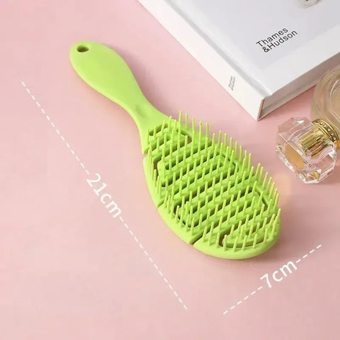 Square Hollow Hair Scalp Massage Comb Hair Brushes Antistatic Wet Dry Curly Detangler Hairbrush Nylon Special for Real Hair Wigs