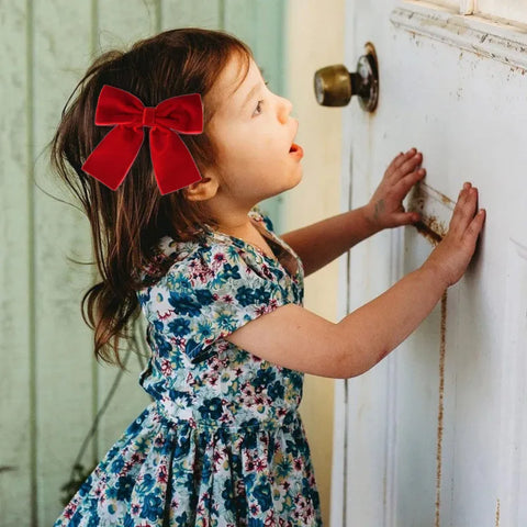 2025 Christmas Cute Velvet Bow Hairpins Children Girls Kid Hair Clips Barrettes Accessories Hairclip Headwear Headdress Ornament