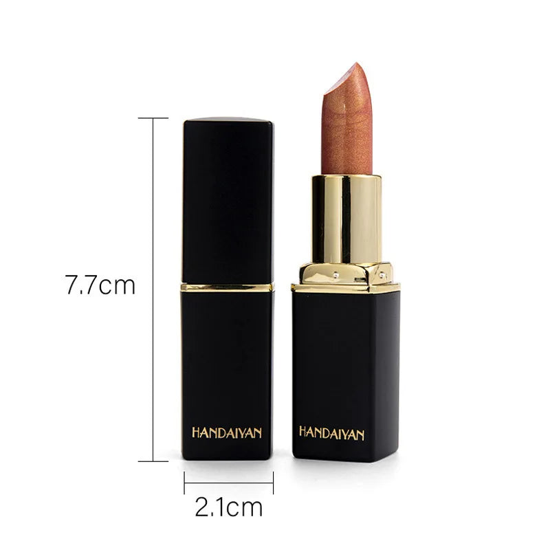 Mermaid Maggie Lipstick 9 Colors Long Lasting Shiny Metallic Lipsticks Pearls Changing Warm Gold Plated Women Lip Cosmetics
