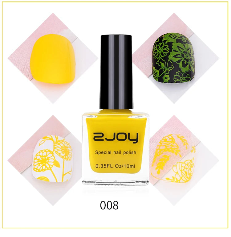 10ml Nail Stamping Polish Varnish Black White Colorful Nail Printing Lacquers for Stamping Plate 30 Colors Nail Stamping Polish