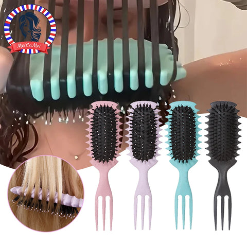1PC Candy bursh Curly Hair Styling Brush: Defined Curls on Wet Hair- Nylon Bristles Detangling Volumizing Comb for All Hair Type