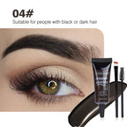Natural 6 Colors Liquid Dyeing Eyebrow Cream Set Waterproof Durable Brown Tint Eyebrow Henna Mascara Eyebrows Paint Makeup