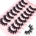 HBZGTLAD 5/8 Pairs of Natural Russian Striped Mink Lashes 3D False Lashes Volume Wavy False Lashes Eyelash Extensions Makeup