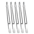 Stainless Steel Eyebrow Tweezers Flat Slant Tip High Precision Facial Hair Tweezers False Eyelashes Tweezers Beard Clip