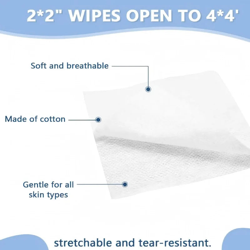 200pcs Thin Cotton Pads, Stretchable Cotton Wipes for Face Thin Silken Wipes Makeup Remover Cotton Pad for Wet Application Toner