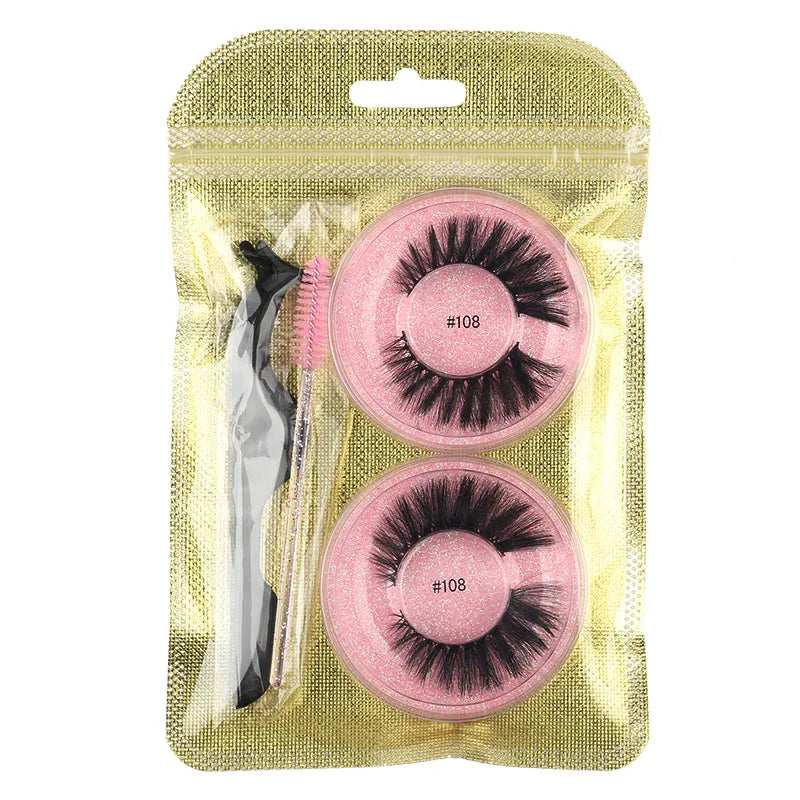 Wholesale Lashes 4/20/100pcs Fluffy 3d Mink Lashes Natural Makeup False Lashes Flase Eyelashes Lot with Cosmetic Brushes tweezer