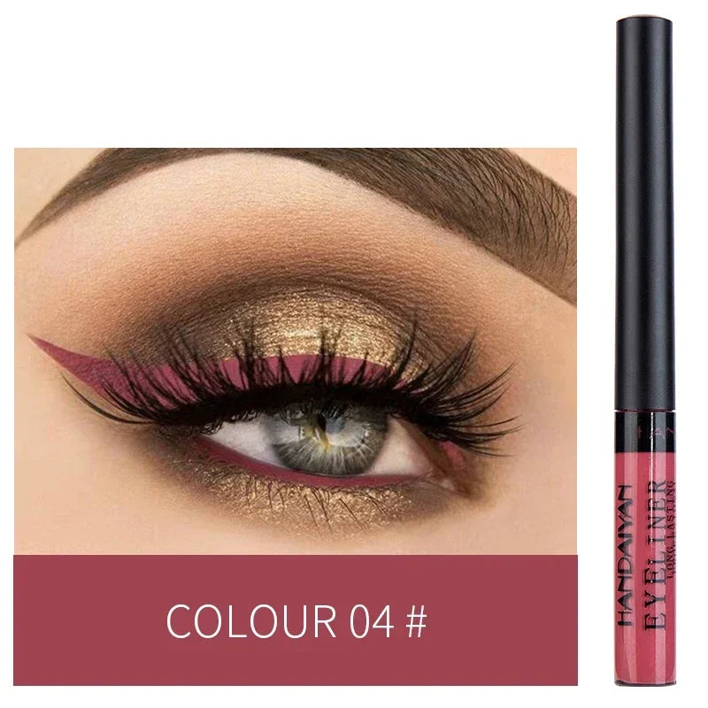12 Colors Colorful Liquid Eyeliner Pencil Waterproof Long-Lasting  Quick-Dry No Blooming Blue Pink Eye Liner Pen Cosmetics Tools