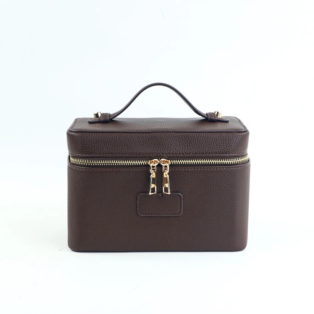 pu leather cosmetic bag with zoned storage and large capacity toiletry bag for autumn and winter new products
