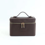 pu leather cosmetic bag with zoned storage and large capacity toiletry bag for autumn and winter new products