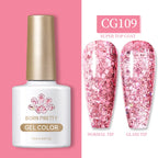 BORN PRETTY 10ml Gel Nail Polish Gel 130 Colors Semi Permanent Solid Nail Gel Varnish Soak Off UV Gel for Base Top Coat