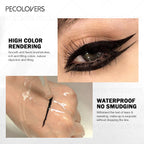 Long-Lasting Gel Black Eyeliner Pencil - Waterproof Matte Eye Makeup Tool with Quick-Drying