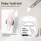 NICOLE DIARY White Non Stick Hand Extension Gel Nail Polish For 3D Shaping Carving Flower DIY Nail Art Extension Acrylic