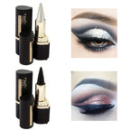 Black/Silver Creamy texture Eyeliner, 1 Count 2 Counts Easy Coloring High Pier Pencil, Daily Makeup Accessories for Women and
