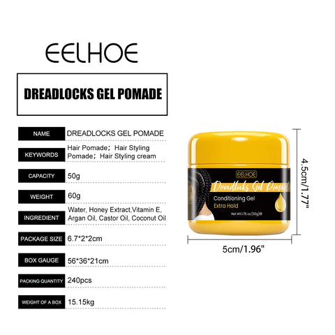 50g Hair Braiding Gel Styling Control Smooth Long Lasting Styling Braiding Gel Tames Frizz Edges Hair Gel Twist Styling Wax