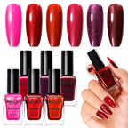 GELLEN Dark Red Jelly Transparent Gel Nail Polish Pink Skin 6pcs Set Quick Air Dry Autumn Winter Nails Polishes 10ml 2026 New