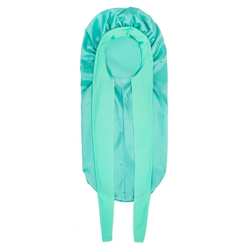 Extra Large Hair Long Silk Bonnet Cap With Elastic Satin Hair Band Comfortable Head Cover Night Sleep Hat For Sleeping Shower