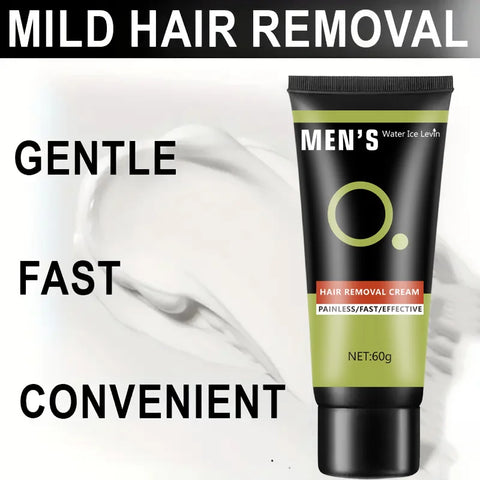 Hair Removal Cream - Mild and Effective, Suitable for Chest, Arms, Beard and Armpits, No Beverage Required, 60g
