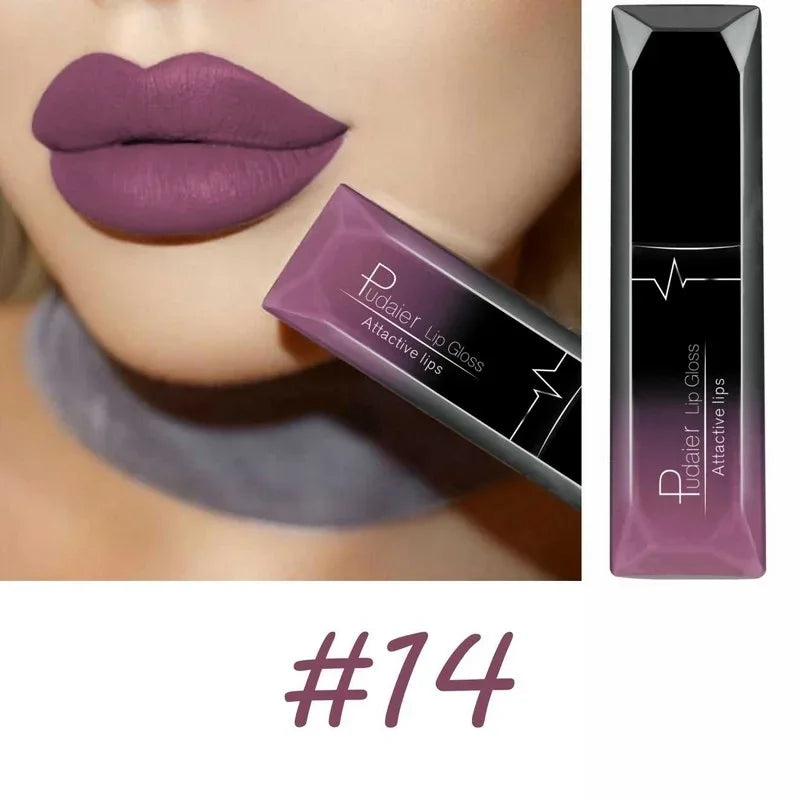 17 Colors Velvet Matte Liquid Lipstick, Waterproof Long Wear Lip Color, High Pigment Smooth Texture, Makeup for All Skin Types