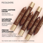 2In1 Matte Lipstick Pencil Waterproof Long Lasting Lip Brown Velvet Lip Liner Pen Lips Makeup Women Cosmetics