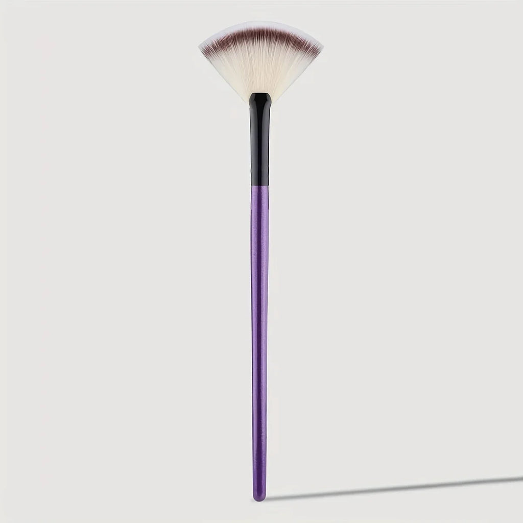 1pc Fan Shaped Highlight Brush Contour Brush Blending Highlighter Makeup Brush Face Loose Powder Brush Cosmetic Beauty Tools